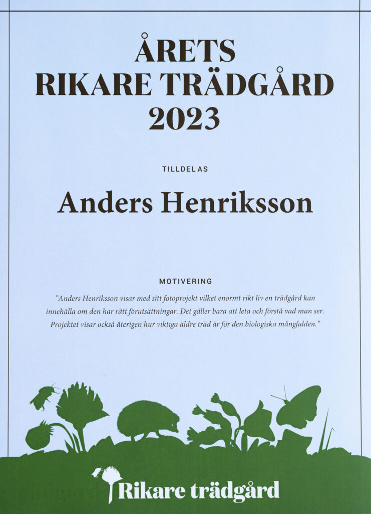 Rikare trädgård, utmärkelse